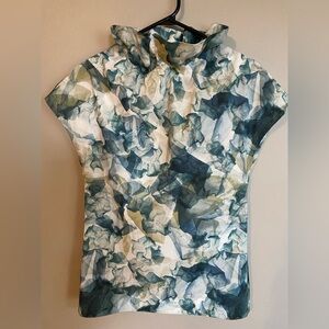 Cos Top with Ruffled Collar in Pastel Watercolours 
Size 2